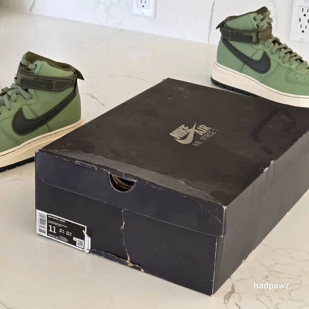 NEW - Men’s 11 🔥 Nike Air Force 1 High Boots 'Oil Green' DA0418-300 - Picture 11 of 12